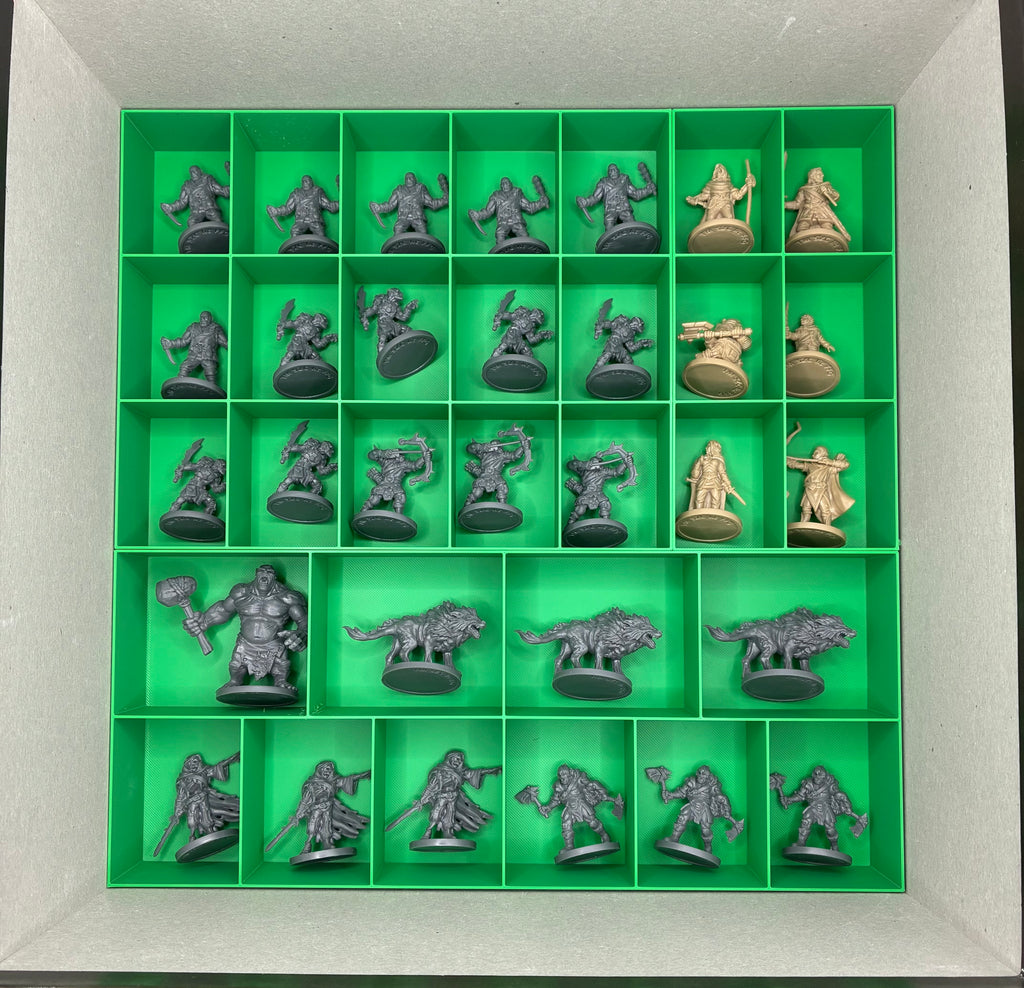 Insert 3D compatible avec le jeu Le Seigneur des Anneaux - Voyages en Terre du Milieu - Organisateur de boîte