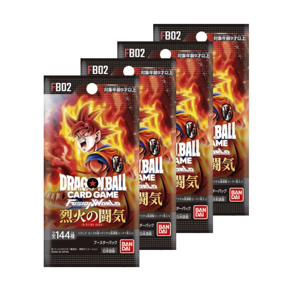 Dragon Ball Super Card Game – Lot de 4 Boosters Japonais – Fusion World (FB02) - Akikori