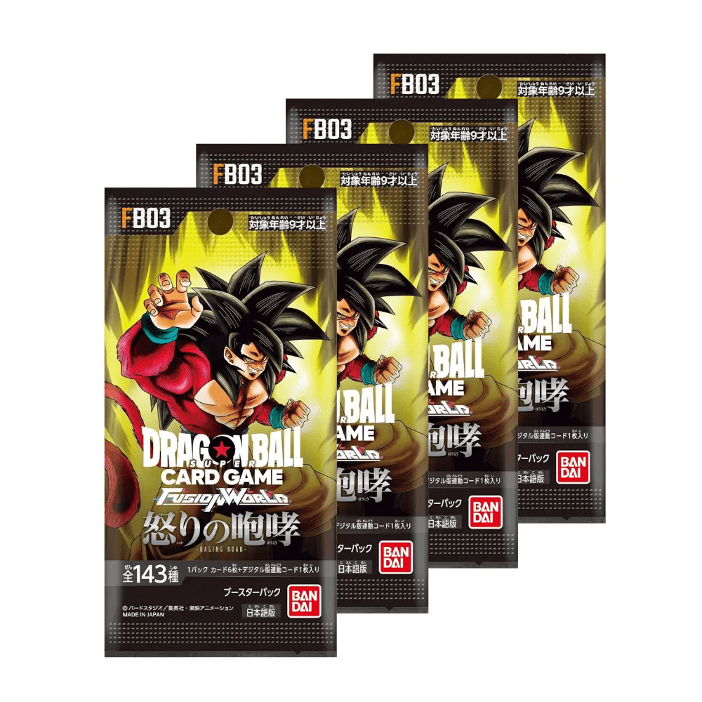 Dragon Ball Super Card Game – Lot de 4 Boosters Japonais – Fusion World (FB03) - Akikori