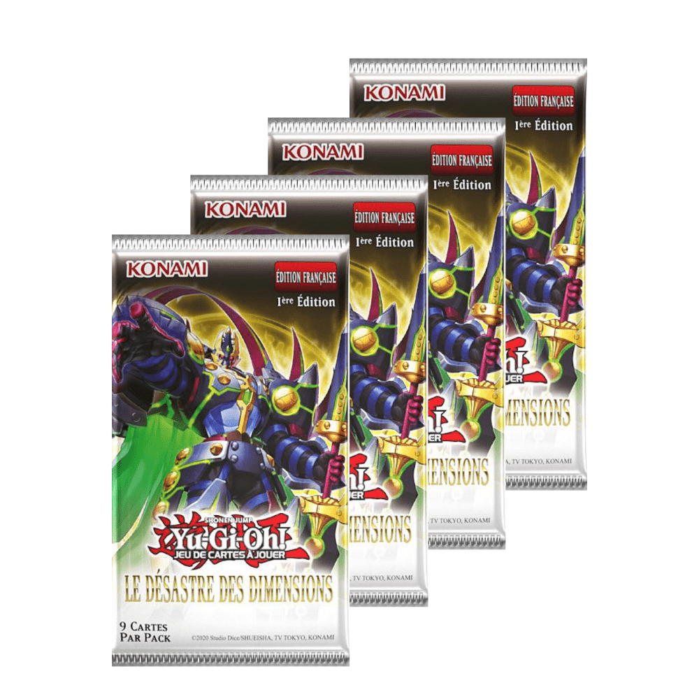 Yu - Gi - Oh! - Lot de 4 Boosters Français - Le Désastre des Dimensions - Akikori